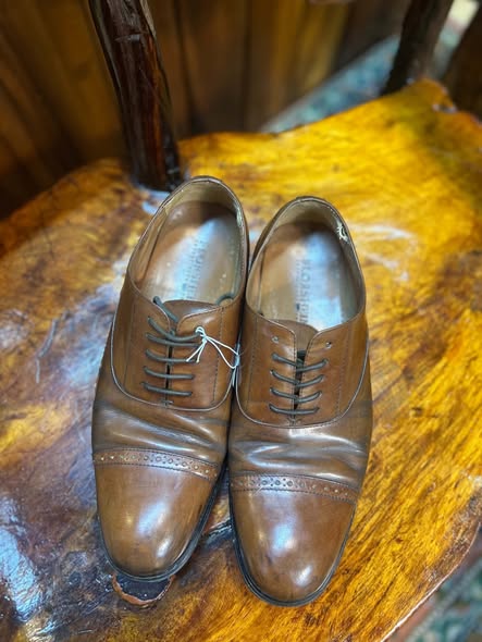 Florsheim Leather Cap-Toe Oxfords (Tan, US 7 EE)