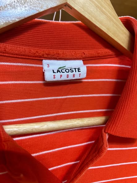 Lacoste Sport neck label, size 3