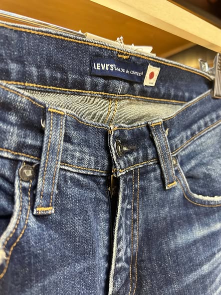 Levi's Made & Crafted waistband label close-up