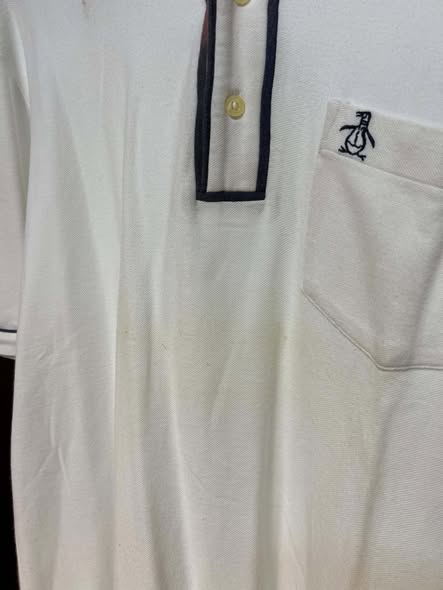 Original Penguin Heritage Slim Fit Polo (Off-White, M)