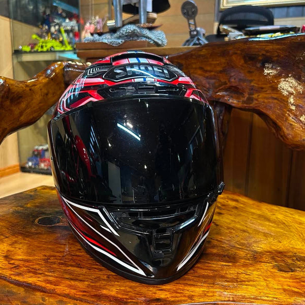SHOEI Full-Face Helmet (Red/Black/White)