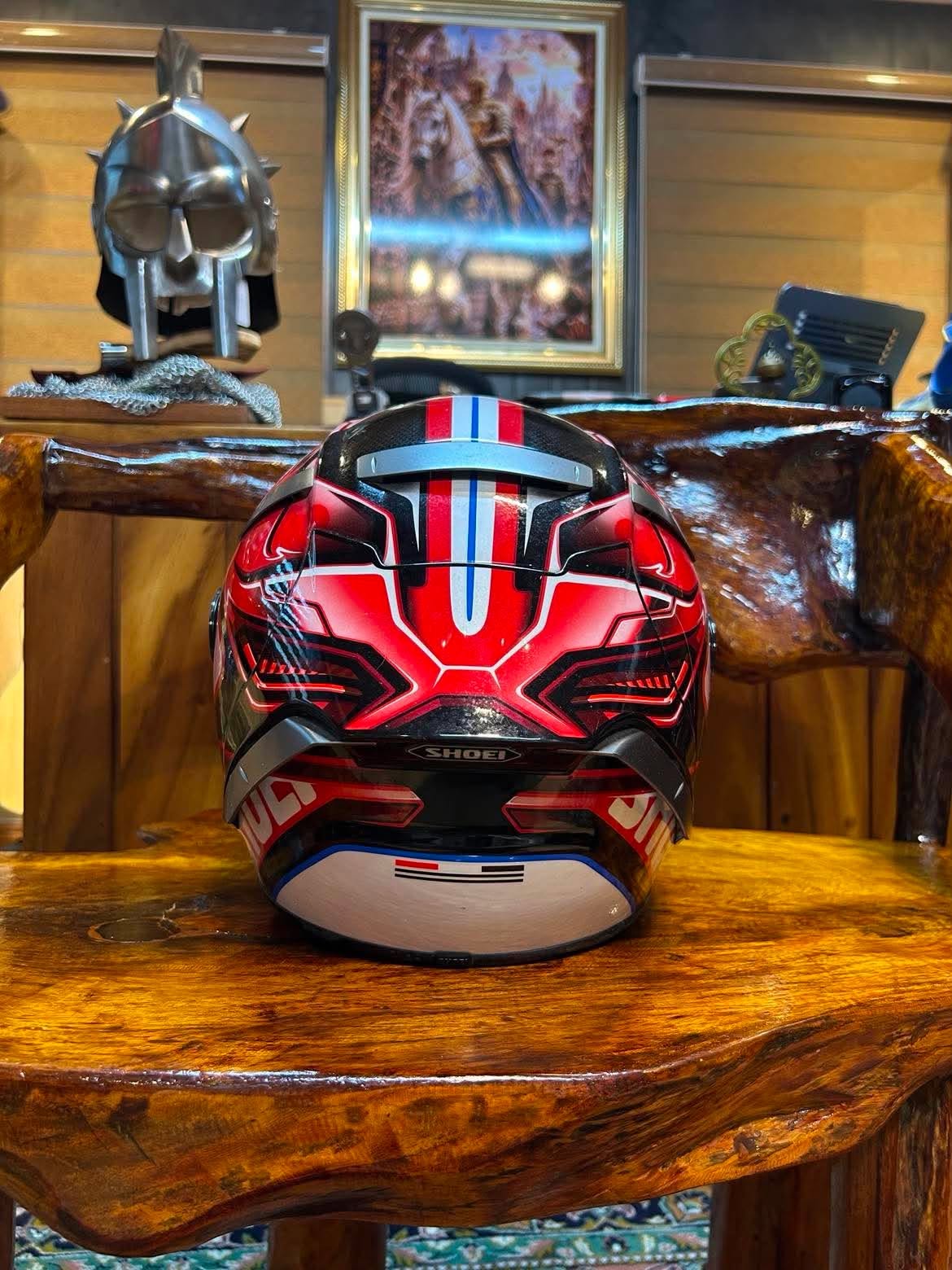 SHOEI helmet rear view